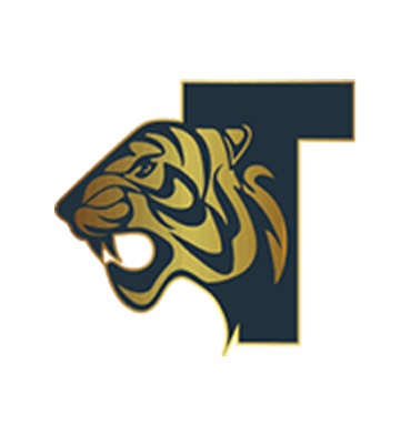 The image shows a logo with the letters A and T in stylized font, set against a background that includes a splash of water droplets and a graphic element resembling a paint palette.